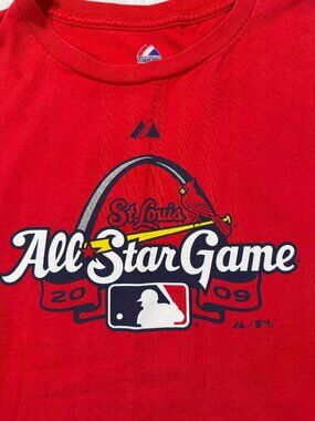 Majestic St. Louis Cardinals 2009 MLB All-Star Game Red T-Shirt Mens Large